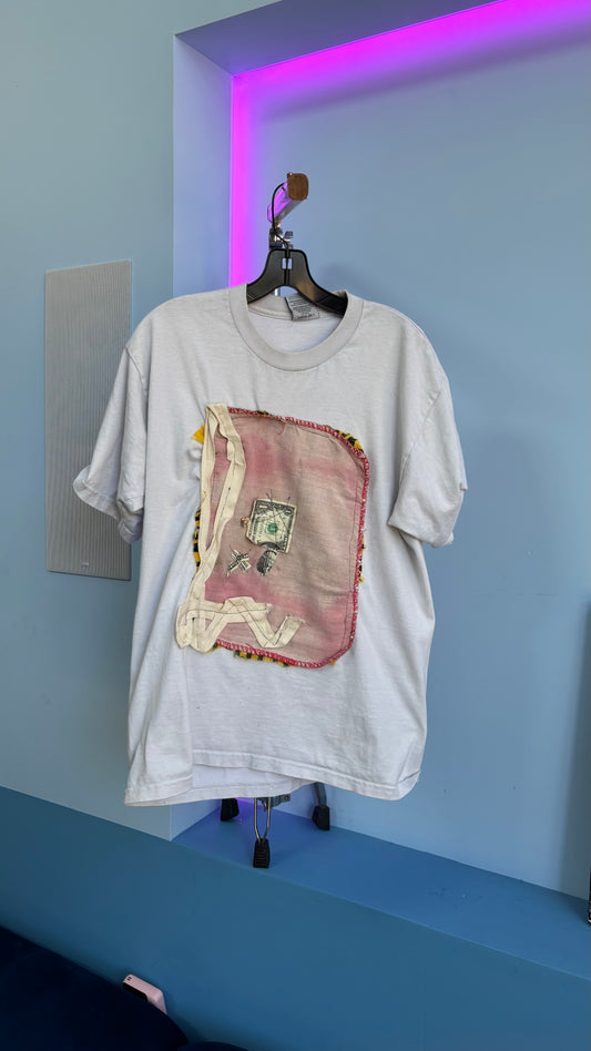 Lux1 malibu Cops and robbers t shirt 👨🏻‍🦲 (white)